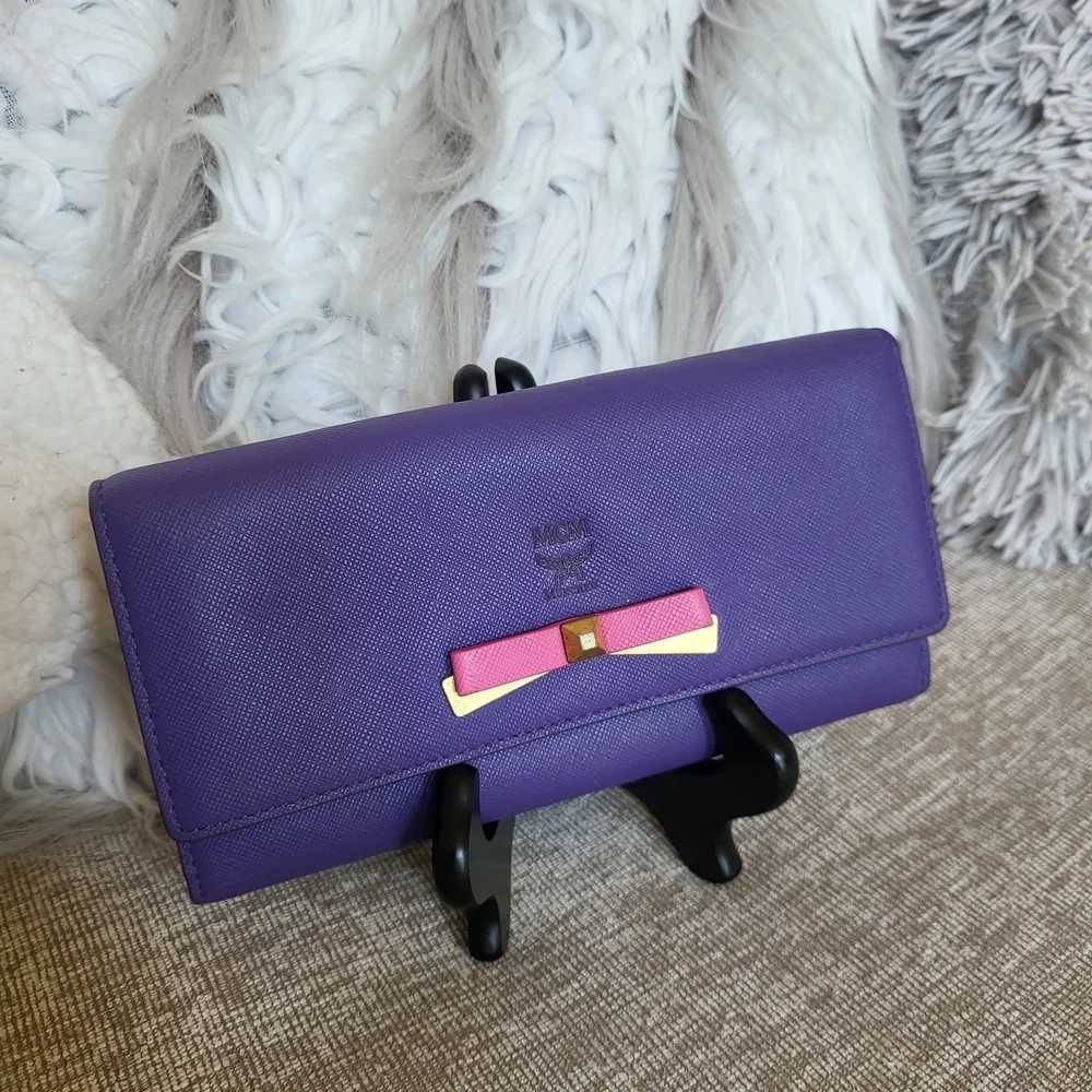 Mcm Coral Trifold Long Wallet..Authentic..Like brand New!!